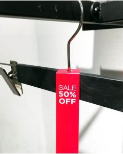 Merkimiðar f/herðatré 50 %