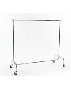 Super, konfektionsstativ, med gummihjul, justerbar, krom, B150-211 x H132-202 cm