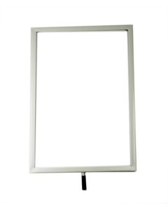 Skiltarammi, A4, úr málmi, hvítur