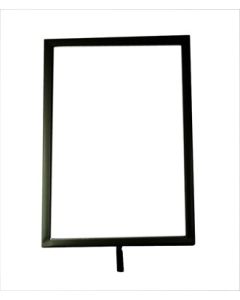 Skiltarammi, A4, úr málmi, svartur