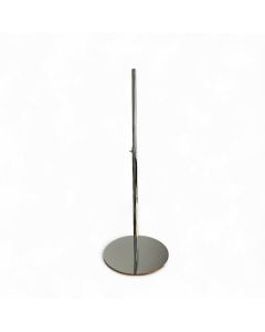 Fótplata úr málmi fyrir gínu. Króm - EXTRA stór fótplata - Ø 40cm, H66-132 cm
