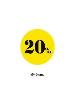 Límmiði - 20% - Ø40 cm.
