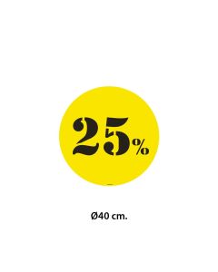 Límmiði- 25% - Ø40 cm.