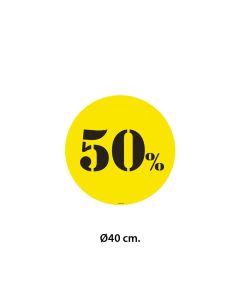 Límmiði - 50% - Ø40 cm.
