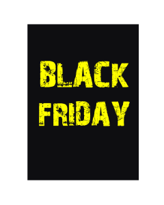 Plakat. Black Friday, svart og gult, 50 x 70 cm