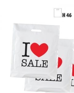 Plastpoki - I LOVE SALE - 100 stk.