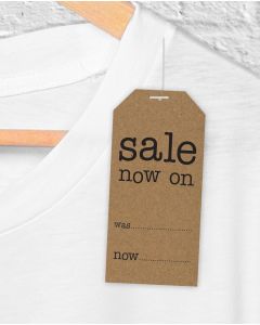 Manilla merkimiðar - Sale now on - H 9,6 cm.