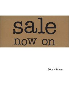 Veggspjald - Sale now on - Brúnn kraft pappír, B64 x H30