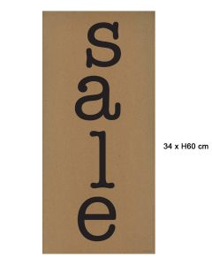 Veggspjald - Sale - Brúnn kraft pappír, B30 x H64