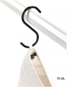 S-krog / jeans krog H11,5 cm. - sort - 10 stk.