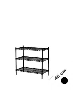 Hillusamstæða - Svört (B 91 x D 46 x H 90 cm.)