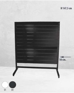 Sölustandur með raufapanil, einhliða - 127 x H147 sm. 