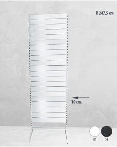 Sölustandur með raufapanil, einhliða - 67 x H247,50 sm. 