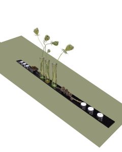 Skrautbakki fyrir útstillingar. L 130 cm