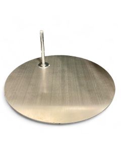 Undirstöðuplata fyrir gínu til. Burstað satín. Ø 36.