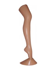 Sokkafótur, dömu. Nakinn fótur, ljós húðlitur. H 82 cm.