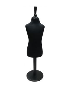 Torino, barnegine, sort, 3-4 år, rund fod, shaker top, sort