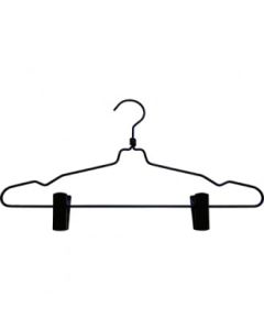 Aluminiumbøjle, kraftig med stang og plastklemmer, med hak, sort, 41 cm.