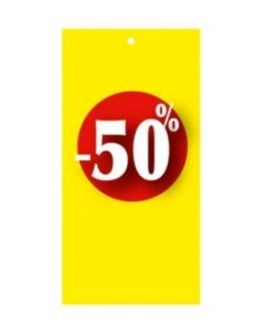50% afsláttarmiði fyrir merkibyssu