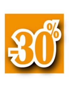 Plakat. 30% úr pappír. 40 x 40 cm. Appelsínugult