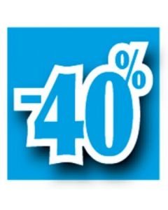Plakat. 40% úr pappír. 40 x 40 cm. Túrkísblátt