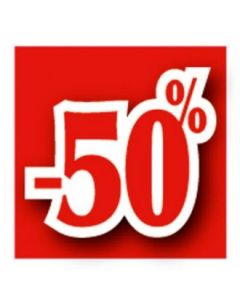 Plakat. 50% úr pappír. 40 x 40 cm. Rautt