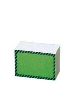 Pappaskilti - 4x6 cm - Grænn/svart. 100 stk.