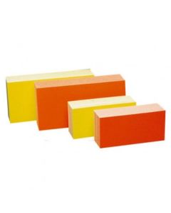 Pappaskilti í tveimur litum, 14,8x6,6 cm - Gult og appelsínugult. 100 stk.