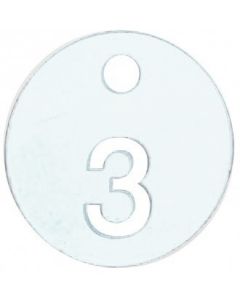 Númerspjald nr. 3 - Ø10 cm