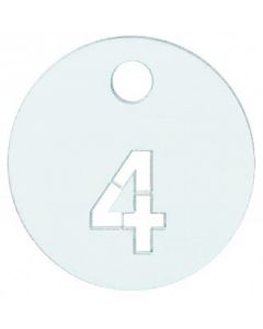 Númeraspjald nr. 4 - Ø10 cm