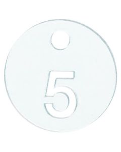 Númeraspjald nr. 5 - Ø10 cm