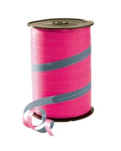 Gjafaborðar, matt, tveggja lita, grátt/bleikt, 10 mm, rúlla með 250 m