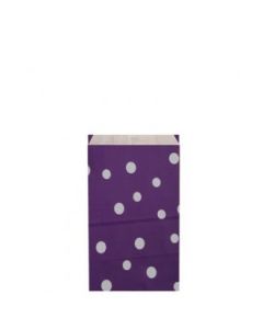 Fjólublár gjafapoki með doppum 12x4½x20 cm