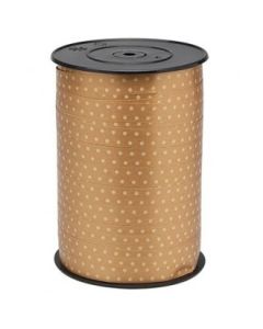 Gjafaborðar. Guld m/ guld prikker.
