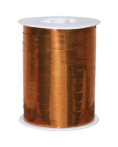 Gjafaborðar, metal orange, 10 mm, rulle med 250 m