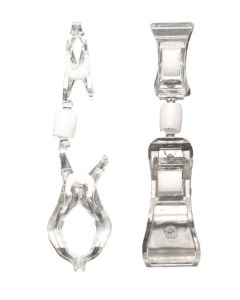 Skiltahaldari, Clear Grip - lítil klemma, H 11 cm.