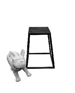 Taburet - Sort. H45,5 cm