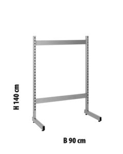 L-Sölustandur - H 147,5 x B 97 sm