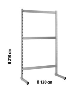 L-sölustandur - H 217,5 x B 127 sm
