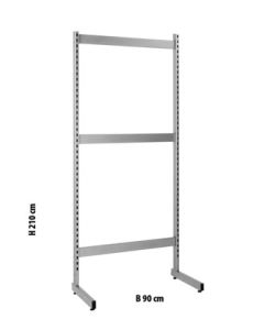 L-Sölustandur - H 247,5 x B 97 sm