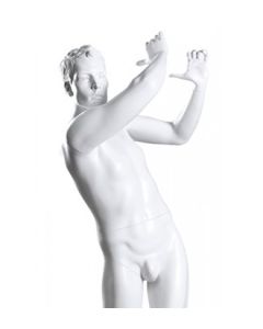 Sport herremannequin, golf - hvid