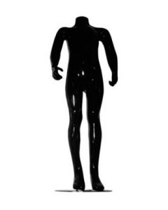 Barnagína - 8-10 ára - Family - Svart háglans. H 114 cm. Kringlótt fótplata úr gleri