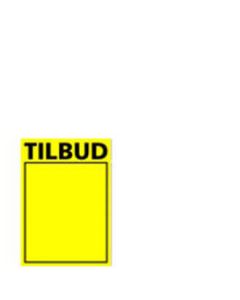 Tilboðsskilti (á dönsku), Gul A5. 50 stk.